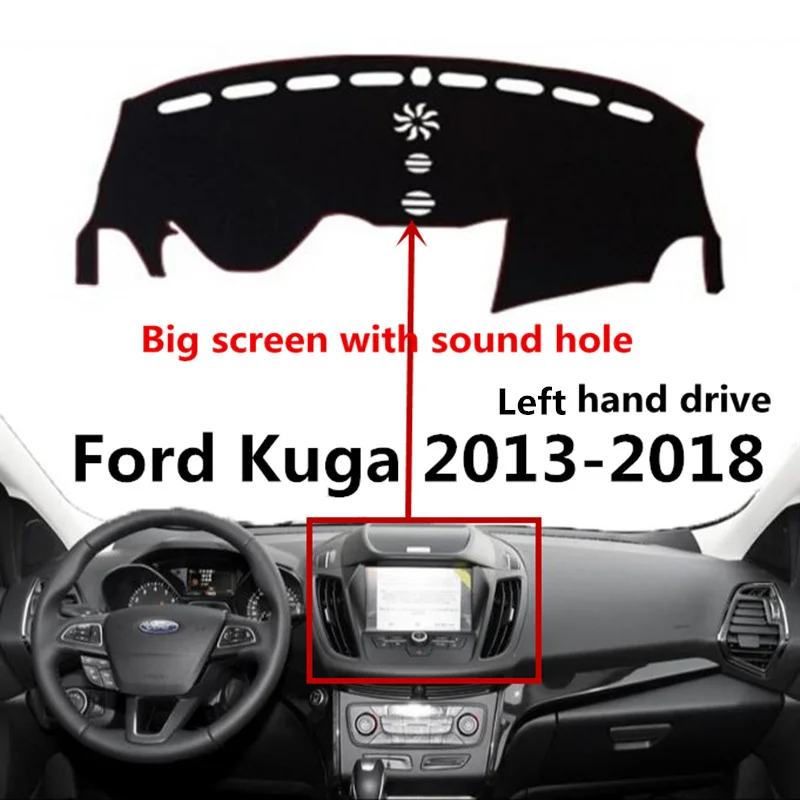 Чехол TAIJS для приборной панели автомобиля Ford Kuga большой экран со звуковым
