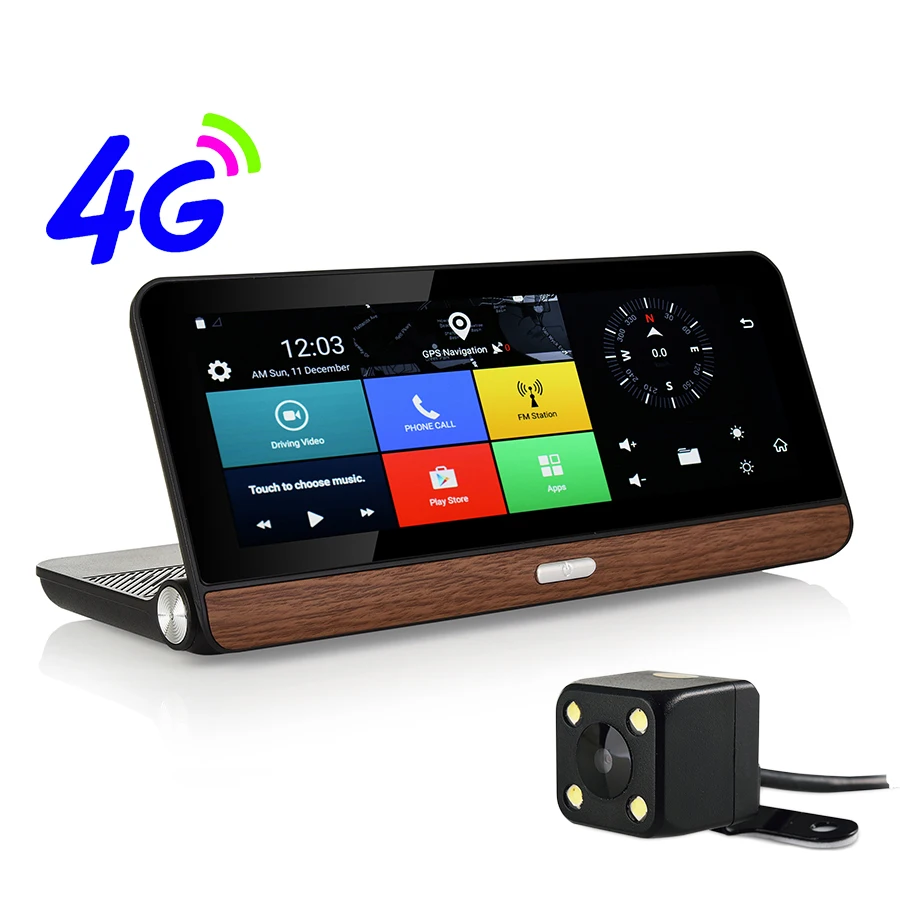 Otstrive 8 дюймов 4G Bluetooth WiFi Android 5 1 GPS навигация Full HD 1080 P DVR ГБ RAM 16 двойная камера