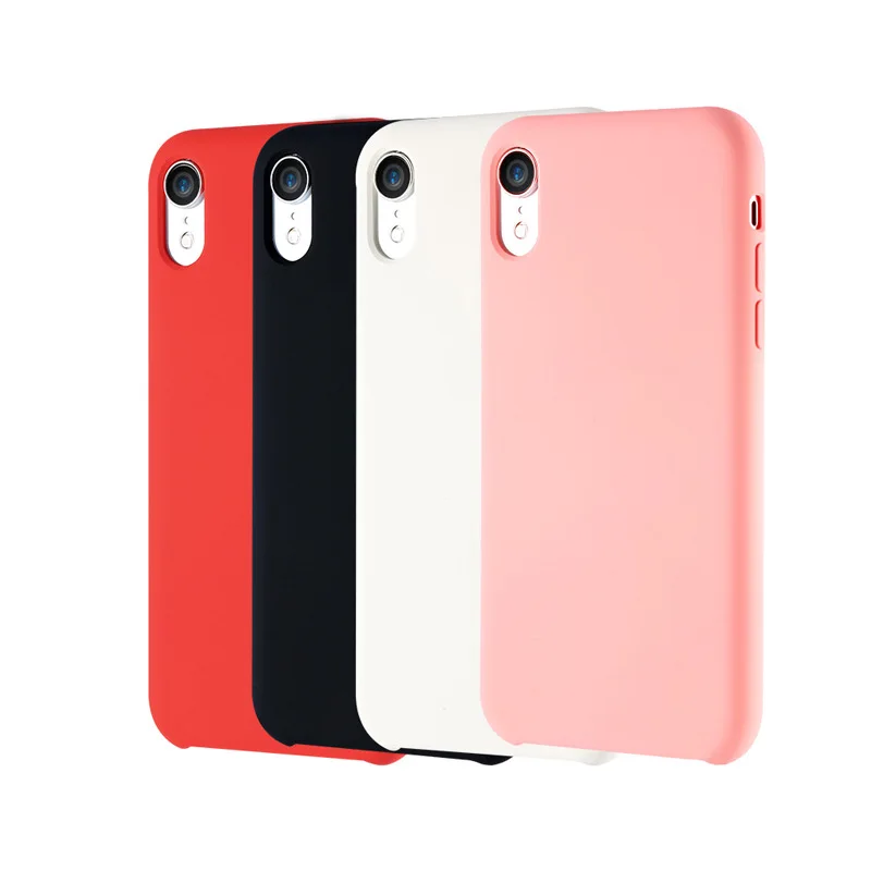 

New Mobile Phone Case Liquid Silicone Case For iPhone 6 7 8 Plus X Magnetic Cover For iPhone Back Cases ZSMZZY