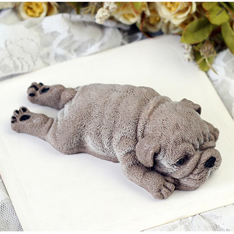 

Creative White 3D Shar Pei Mold Dirty Dog Ice Cream Chocolate Small Milk Dog Cake Mold Cake Decorating Tools Cake Mould