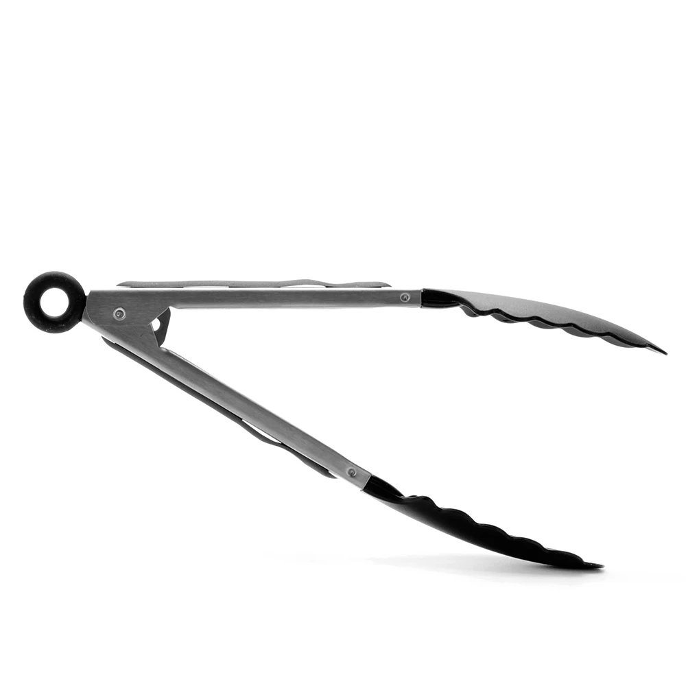 STAINLESS STEEL SALAD TONGS BBQ Kitchen Cooking Food Serving Utensil