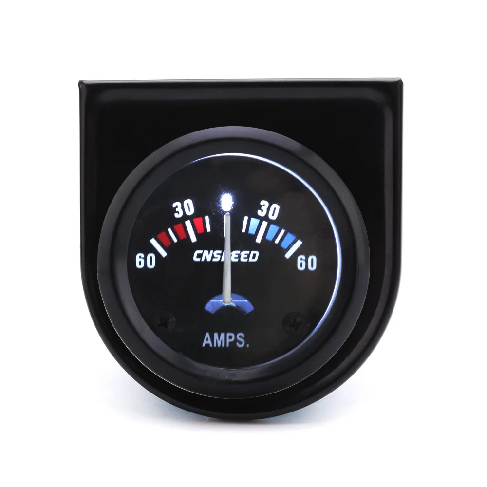 CNSPEED 52 мм черный вольт метр Температура воды Температура масла Датчик давления масла датчик уровня топлива измерительный усилитель метр тройной Калибр наборы автомобильный измеритель - Цвет: AMP meter