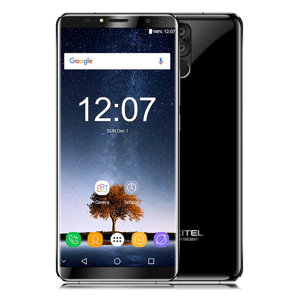 Оригинальный OUKITEL K6 4G мобильный телефон четыре Cam Android 7 1 6300 мАч 21MP + 8MP MT6763