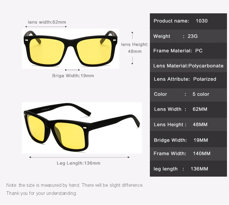 Горячая Распродажа поляризованных солнцезащитных очков Ночное Видение Солнцезащитные очки Для Мужчин Желтые линзы безопасности вождения