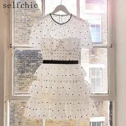 Белое кружевное платье для подиума 2019 летние женские элегантные Клубные платья