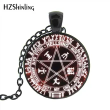 HZShinling HZ1-0045 Hellsing Alucard pentagrama collar de cristal estilo cabujón pentagrama Hellsing declaración collares colgantes al por mayor