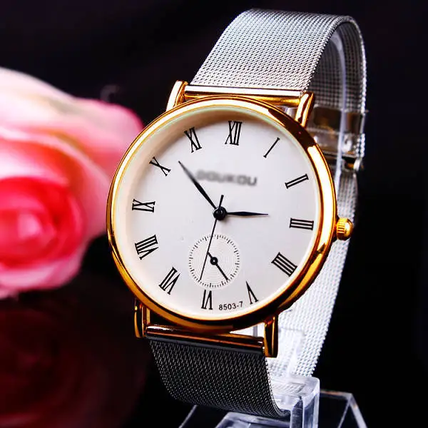 Men's super thin mesh band watch dress watch 2014 new arrival