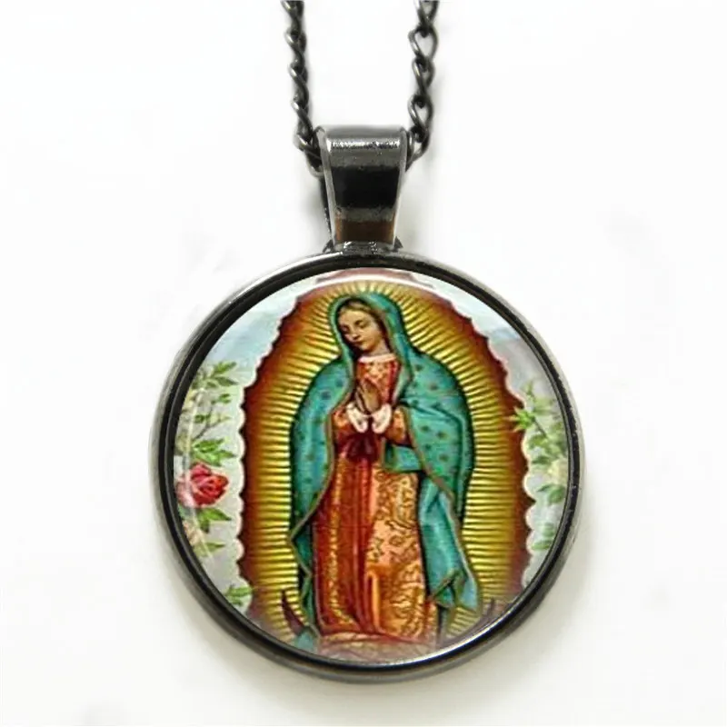 10PCS Our Lady of Guadalupe necklace, Virgin Mary Religious Catholic