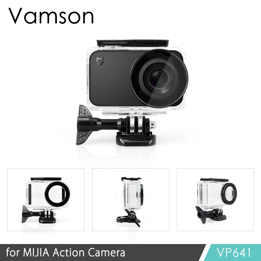 Водонепроницаемый чехол Vamson для дайвинга Xiaomi mijia 4k защитный корпус камеры 4K