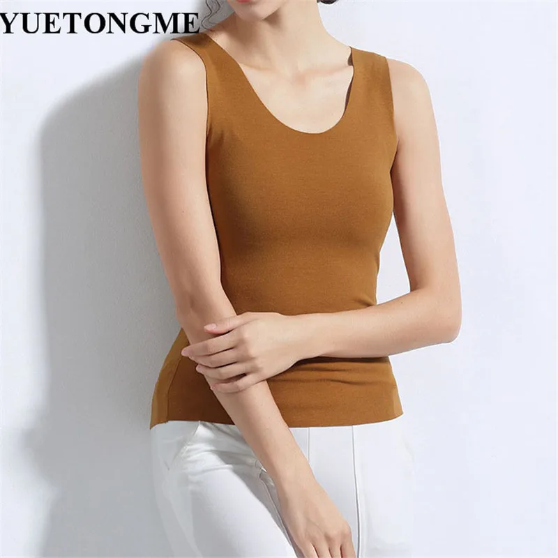 

Casual Autumn Winter Spring Women Tanks Sleeveless Elastic cotton Female Sexy knitted Vest Tank Tops Girls Pullover