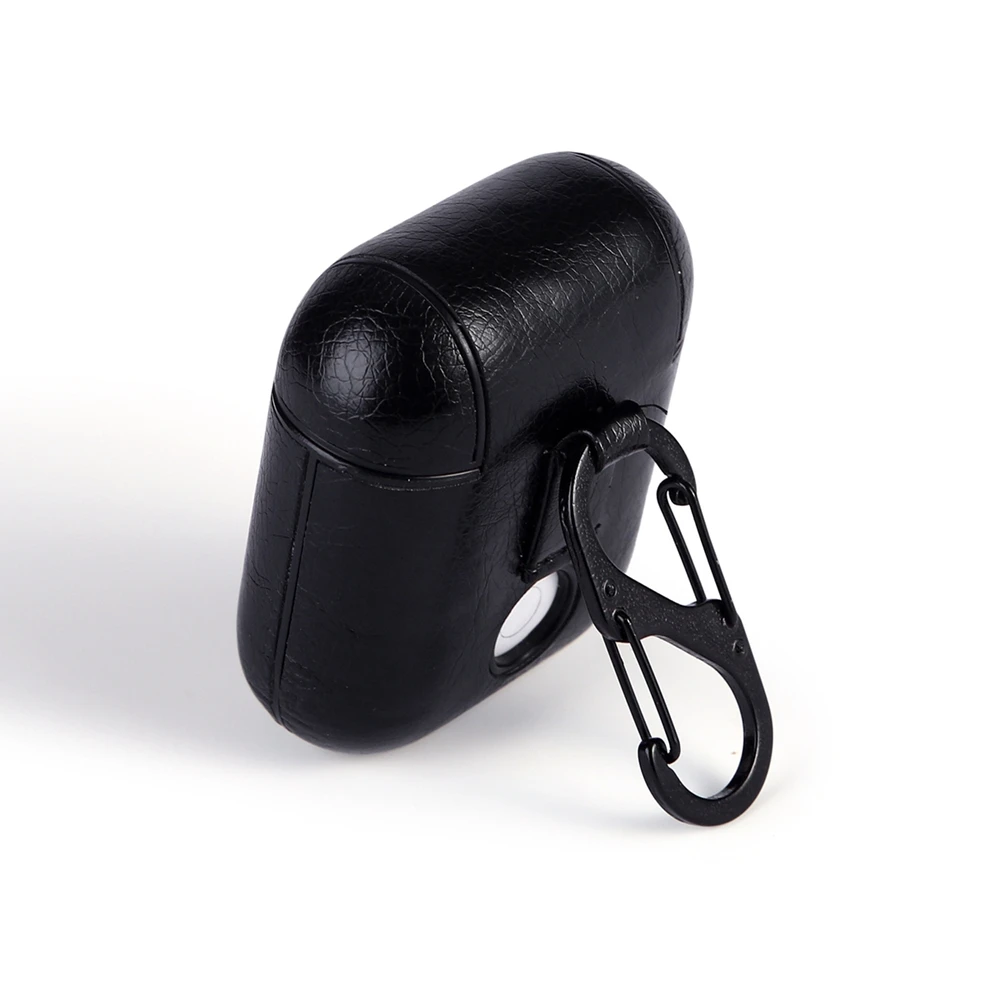 Business Earphone Case For Apple Airpods 2 Strap PU Leather Bluetooth Headphone Air Pods Cover Case Pouch AirPod Accessories 1:1