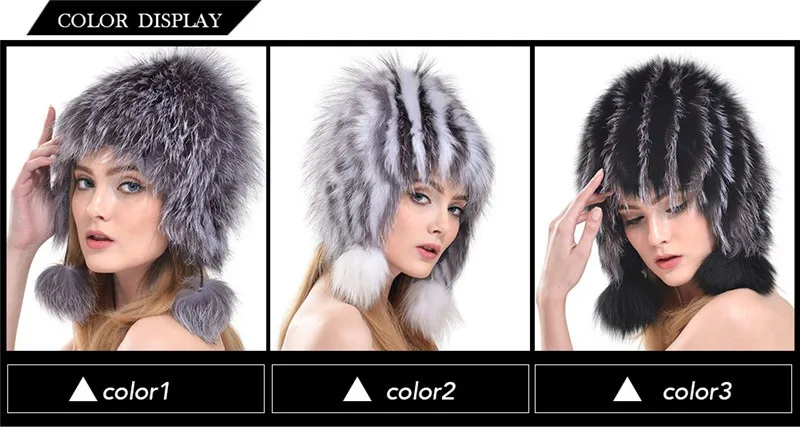 Новинка зимы натуральный мех шапочки Casquette для женщин Silver Fox меховая шапка красота для девочек на открытом воздухе Теплый Лисий мех шапки LH326