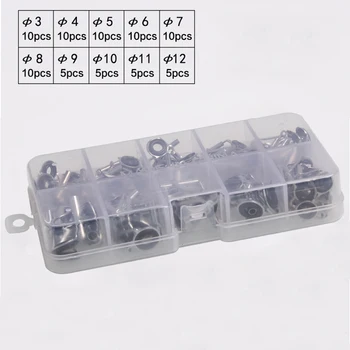 

Newly 80 Pcs Fishing Rod Guide Rings Mixed Size Stainless Steel Ceramic Fish Pole Repair Tips Tool BN99
