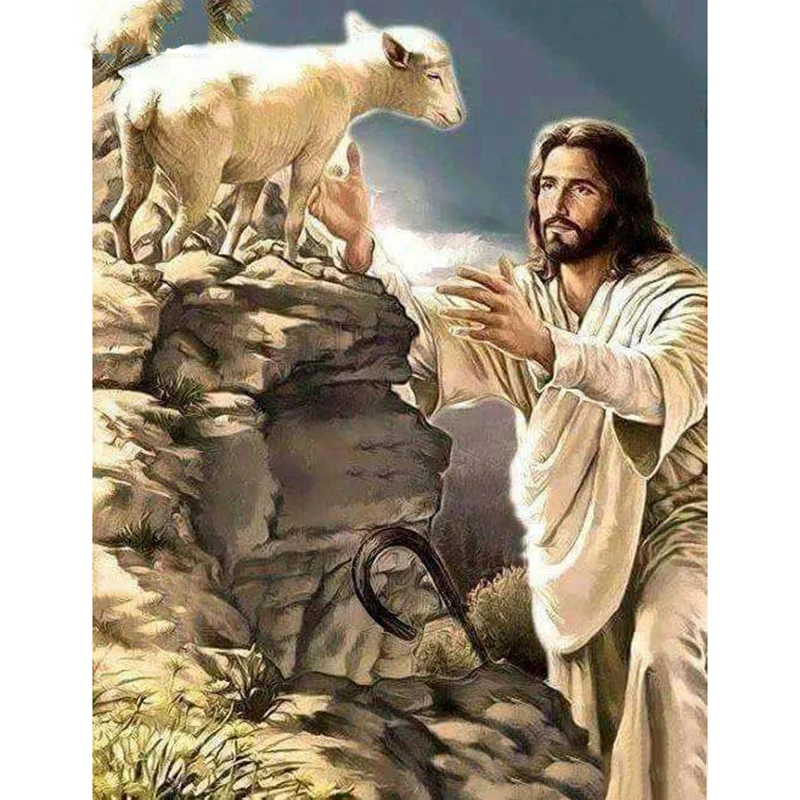 HOMFUN-5D-DIY-Diamond-Painting-Full-Square-Round-Drill-Religious-Jesus-Embroidery-Cross-Stitch-gift-Home