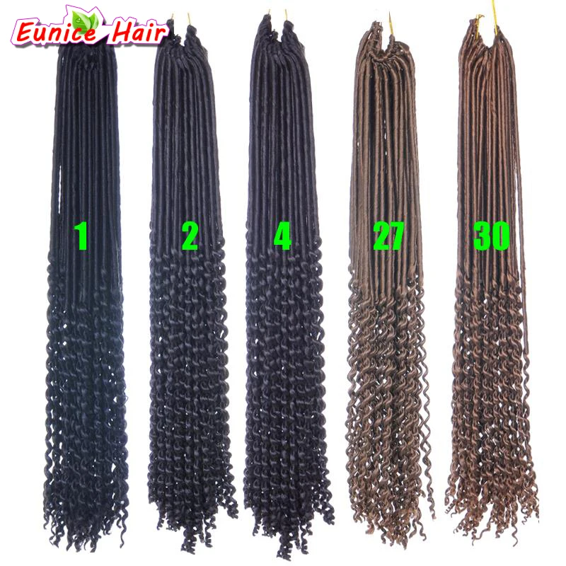 Dread locS наращивание крючком косы 1 упаковка 20 дюймов богиня Faux locS Curly концы мягкие синтетические волнистые локоны плетение волос