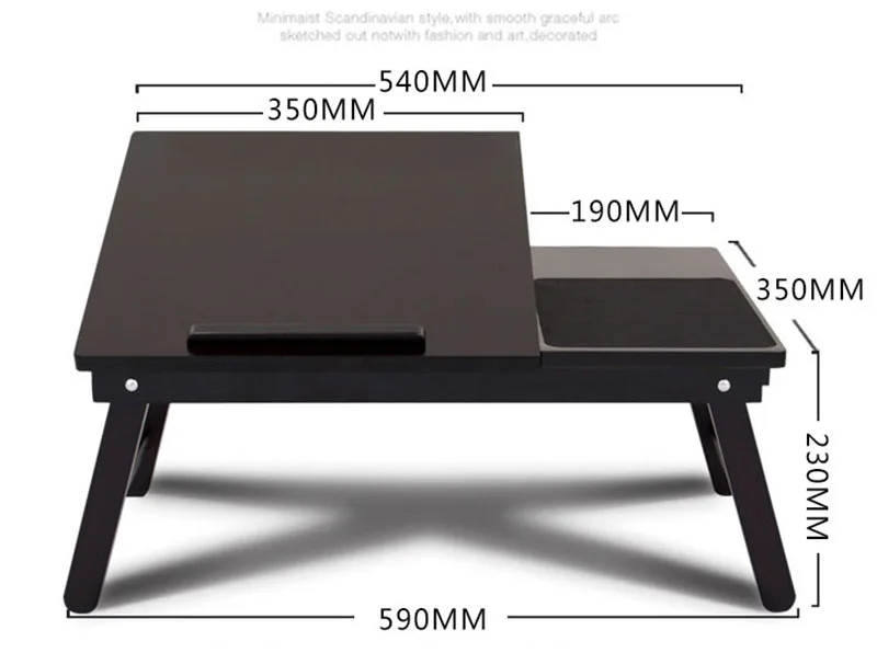 Простой деревянный стол для ноутбука, домашний компьютерный стол для студентов, стол для спальни, складной столик для ноутбука, многофункциональный небольшой письменный стол