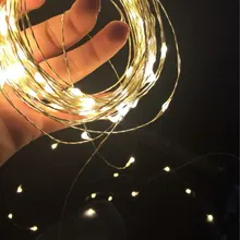 10 м 100 LED 3aa питание от аккумулятора напольный медной проволоки строка огни для Рождественский фестиваль Свадебная вечеринка Хэллоуин украшения