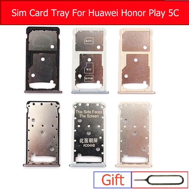 Оригинальный лоток для Micro SD и SIM-карт Huawei Honor Play 5C держатель карт памяти UL10 L22 L23 L51