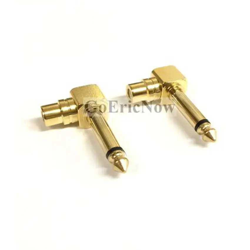 1 Uds Conector Hembra RCA A Conector Macho Mono De 1/4 Pulgadas Adaptador De Audio De ángulo Recto Dorado Para Convertir Un Enchufe RCA En 6,35mm - AliExprs