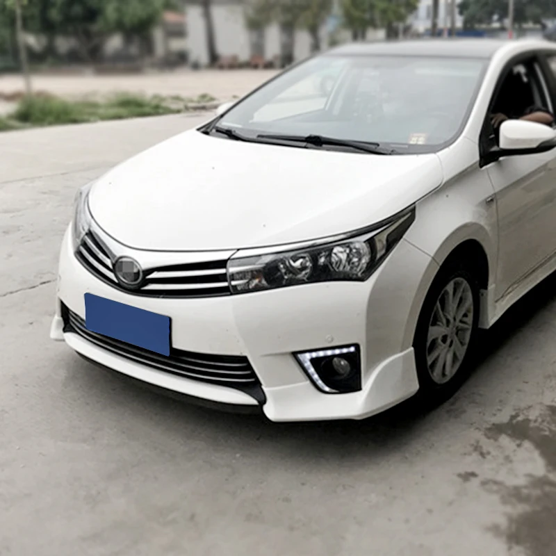 Обвес бампера для Toyota Corolla бампер губы- год PP пластик губы спойлер спортивный автомобиль окружает Передние Губы