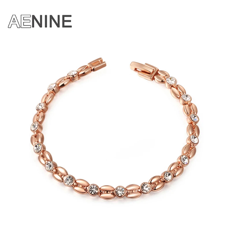 

AENINE Exquisite Bracelets Rose Gold Color High Quality Products Best Christmas Jewelry Gift Factory Price New Style L2060802490