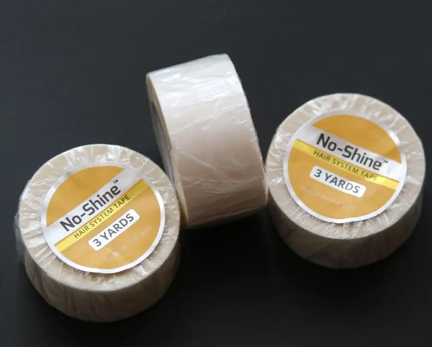 Free shipping 1 roll No-shine hair tape 2.54cmx3yards Double Sided Adhesive Hair Tape For Tape Extension/Toupee/Lace Wigs