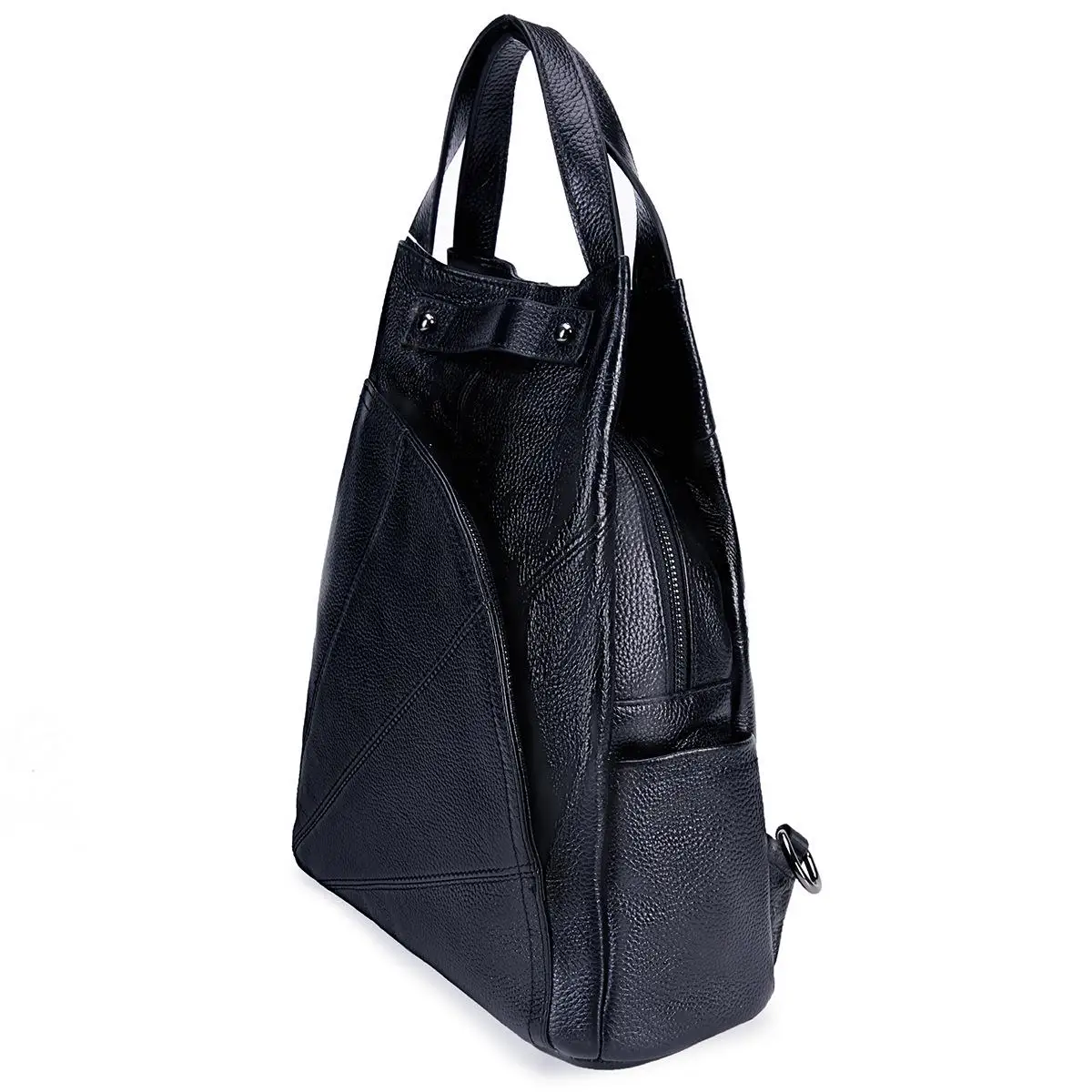 Повседневный женский рюкзак из натуральной кожи с рисунком личи, черные рюкзаки для девочек подростков, многофункциональный женский рюкзак Mochila