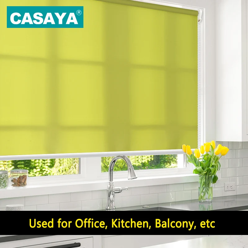 CASAYA gris persianas enrollables sistema de perforación Oficina cocina cama habitación media sombra o persianas de pantalla completa tamaño personalizado CASAYA gris persianas enrollables sistema de perforación Oficina cocina cama habitación media sombra o persianas de pantalla completa tamaño personalizado