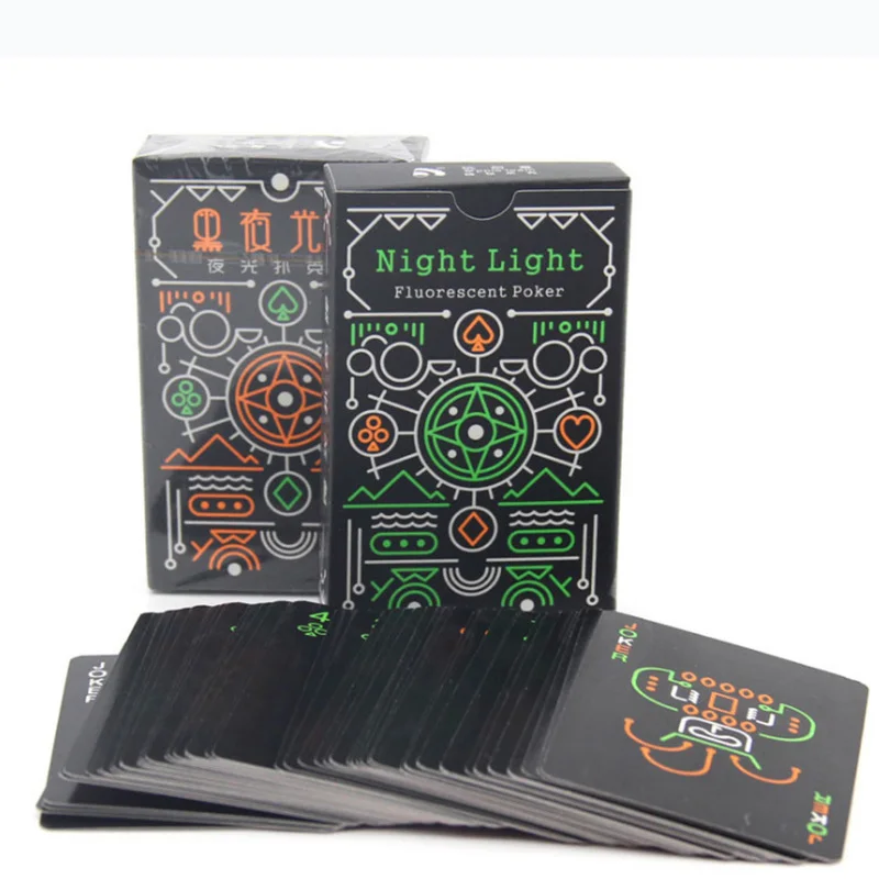 1 шт. флуоресцентная бумага карты покерные игровые карты прочный ночник набор для покера