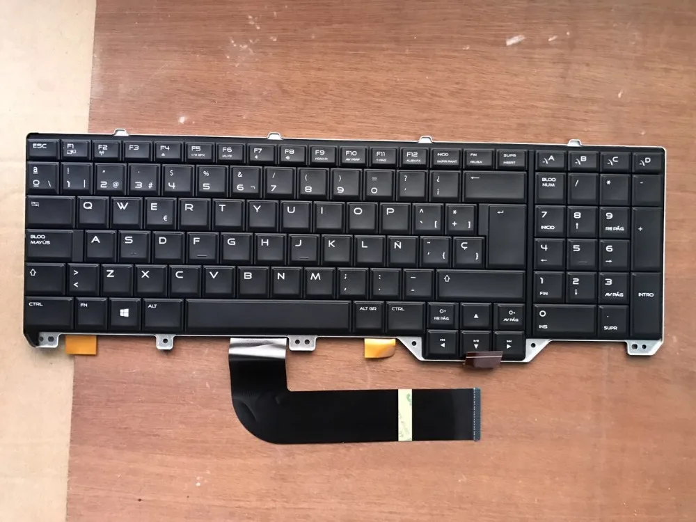 

News notebook laptop keyboard for Dell Alienware M17X R5 backlit SP/spain layout