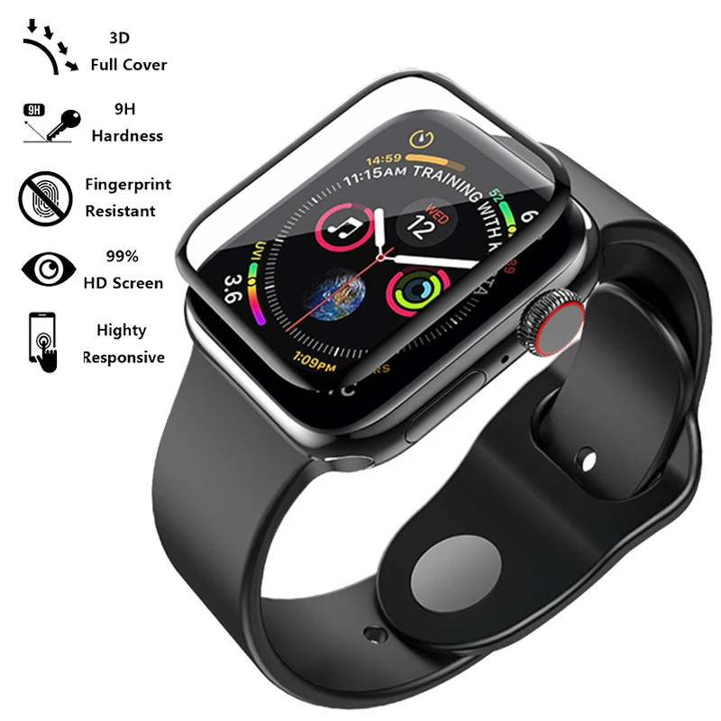 Для Apple Watch Series 6 5 4 пленка из закаленного стекла 3D iWatch SE 3 2 40 мм 44 Защитная для
