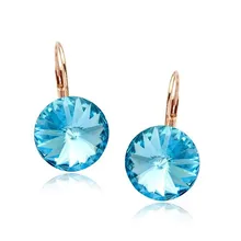 Австрийский кристалл золотой цвет Клипсы Серьги для женщин