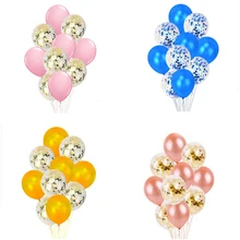 

Confetti rose gold balloon aluminum foil blue pink wedding decoration balloon happy birthday party decoration baby showerballoon