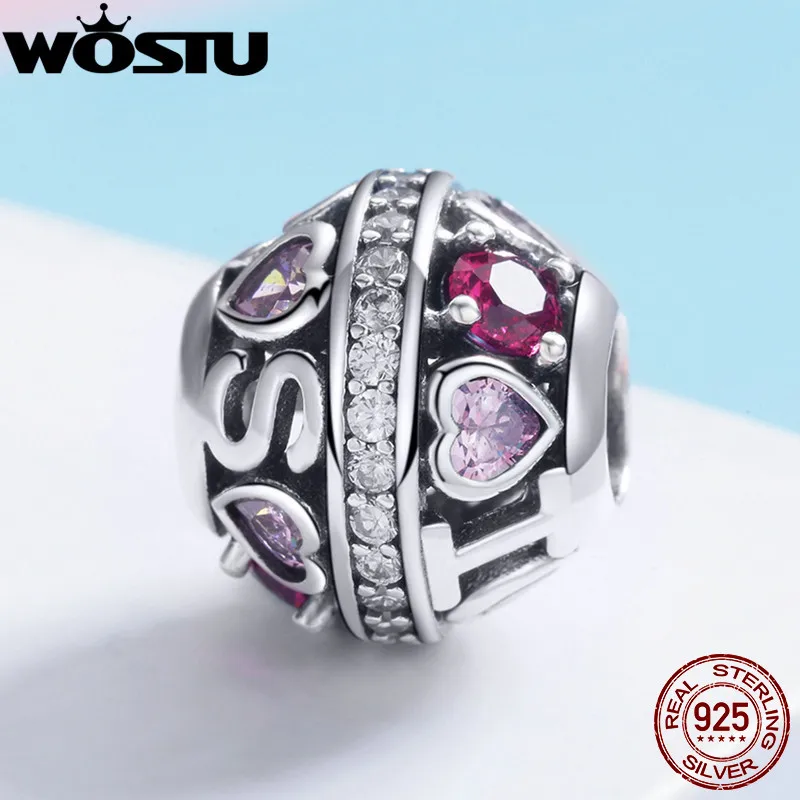 

WOSTU Real 925 Sterling Silver Life Tree Round Charm Bead Fit Original Bracelet Pendant For Women Silver Wedding Jewelry FNC139