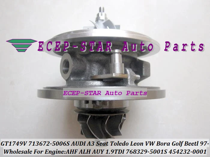 GT1749V 713672-5006S 768329-5001S 454232-0001 Turbo CHRA Turbocharger for AUDI A3 Seat Toledo Leon VW Bora Golf Beetl 1997- AHF ALH AUY 1.9L TDI (6)