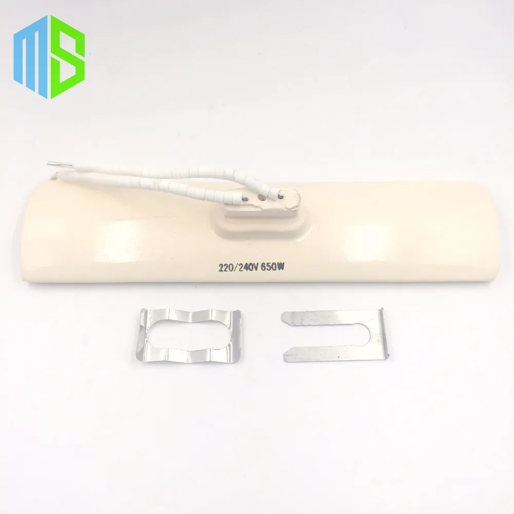 

240*60mm Curved Vacuum Injection Molding Machine Repair Far-infrared IR Ceramic Heating Plate Air Ceramic Heater Board Pad