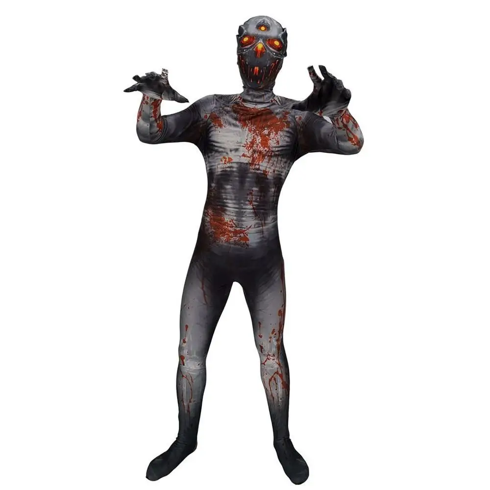 

high quality Halloween Ghost Skull Zombies Clown Horrible Cosplay Costume Zentai Bodysuit Suit Jumpsuits Adult Kids