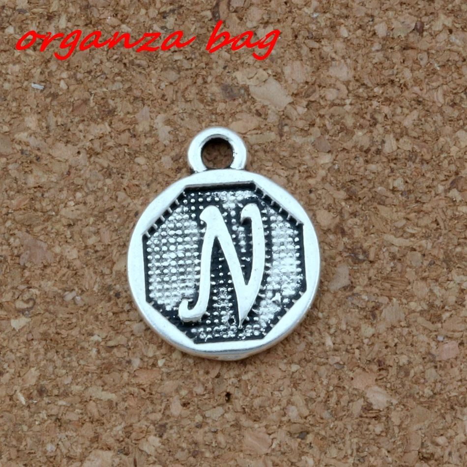 

20Pcs/lots Antique Silver "N" Alphabet Initial alloy Charms Pendants Fashion Jewelry DIY 14.8x28.2MM A-392