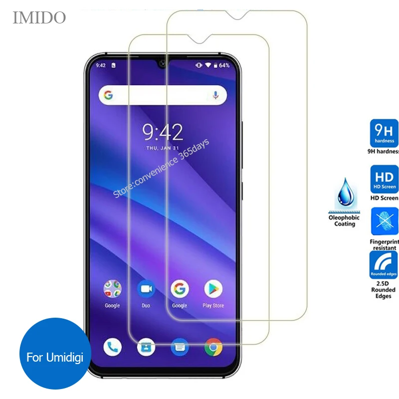 

2PCS Tempered Glass For Umidigi A5 Pro F1 Play S3 Power One Max Screen Protector on Umi A5Pro S3Pro A 5 S 3 Protective Glass