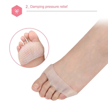

High Quality 5 Pairs Soft SEBS Toe Pads High Heel Shock Absorption Non-slip Metatarsal Forefoot Pad MD99