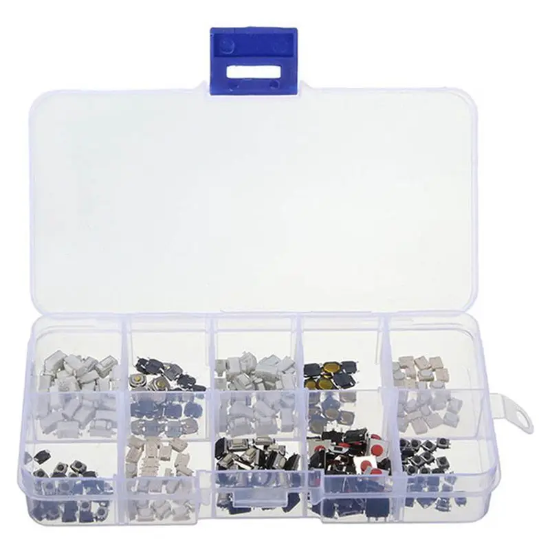 

250 pcs Tactile Push Button Switch Momentary Tact Assortment Kit Drop shipping Switch Accessories