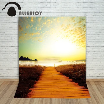 

Pictures - background for photos Wooden sky landscape bridge children's photographic camera backdrop vinyl