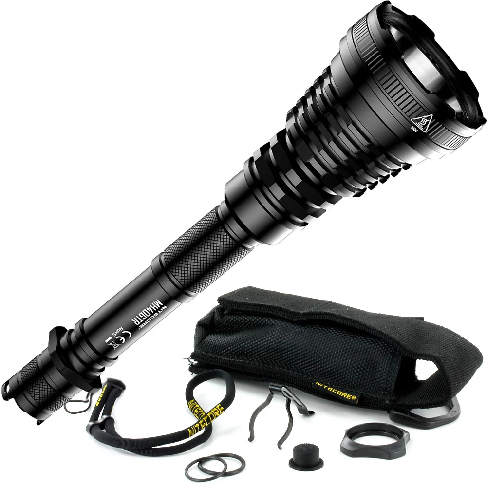 US $94.99 Free Shipping NITECORE MH40GTR Hunting Search Tactical Rechargeable Flashlight Without Battery 1200 LMs Ultra Long Range 1004 Ms