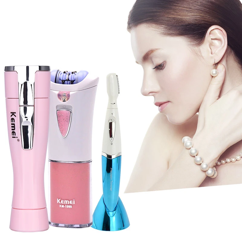

Mini Portable Women Lady Shaver Razor+Female Epilator Depilador+Electric Eyebrow Trimmer Bikini Face Hair Remover Removal