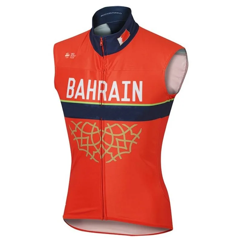 

2017 winter fleece team bahrain cycling vest super Breathable warmer jerseys windproof vest quick-dry clothing Bicycle maillot