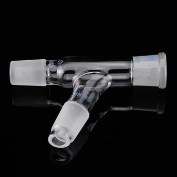 

24/29 75 Degree Three-way Borosilicate Glass Distillation Adapter Connector Distilling Tube w/ Standard Ground Taper Joints