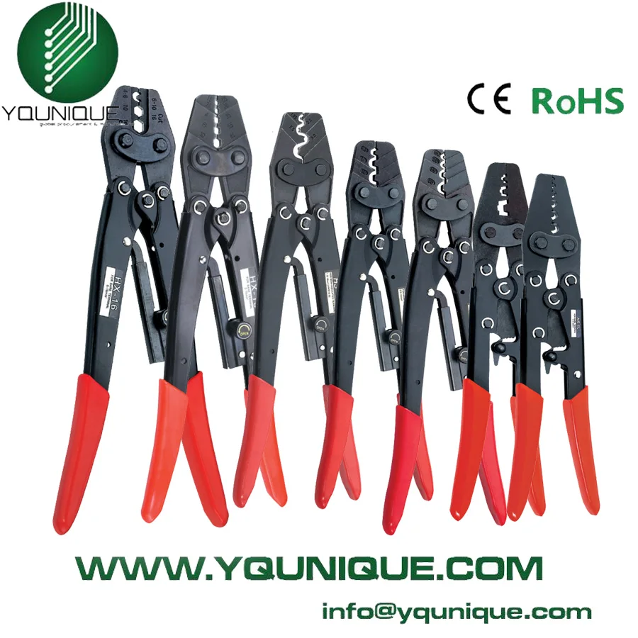 

7 Sizes Of HS-16/6M/6L/8/14/ HX-10/16 Ratchet Bare Terminal Crimping Crimper Crimp Tools