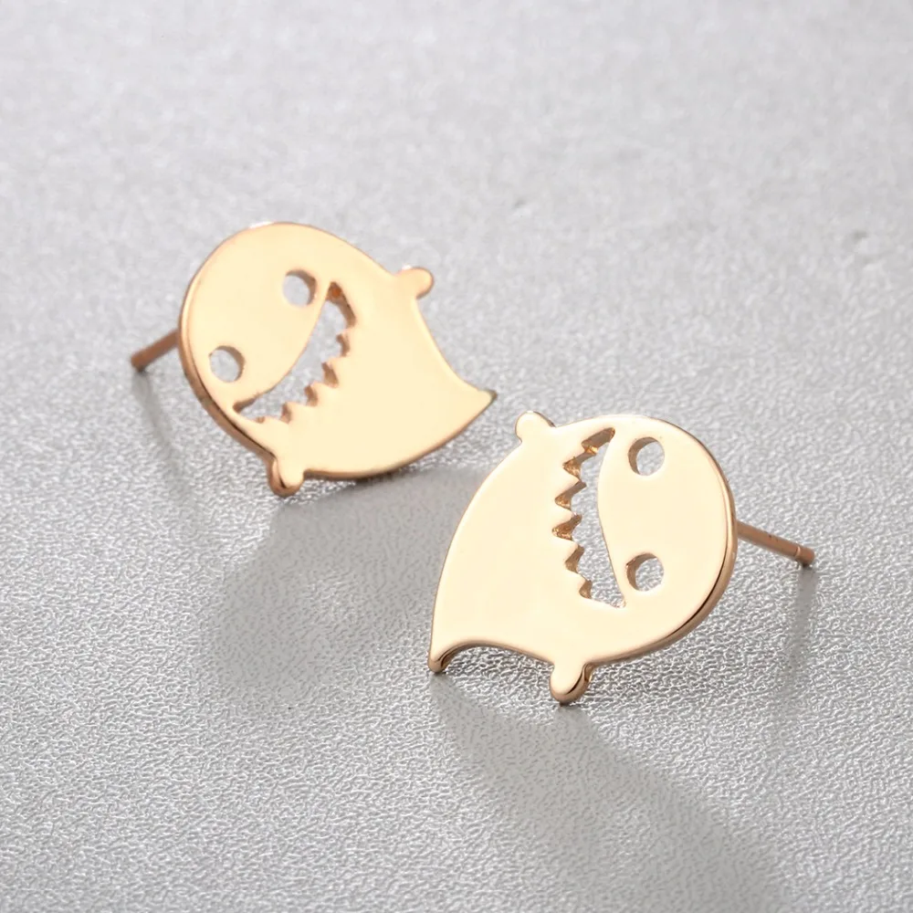 Chandler Hot Original Cut Ghost Shaped Stud Earrings Statement Infinity Boho Elf Jewelry Gift For Kids Girls Hallowmas Accessary|stud