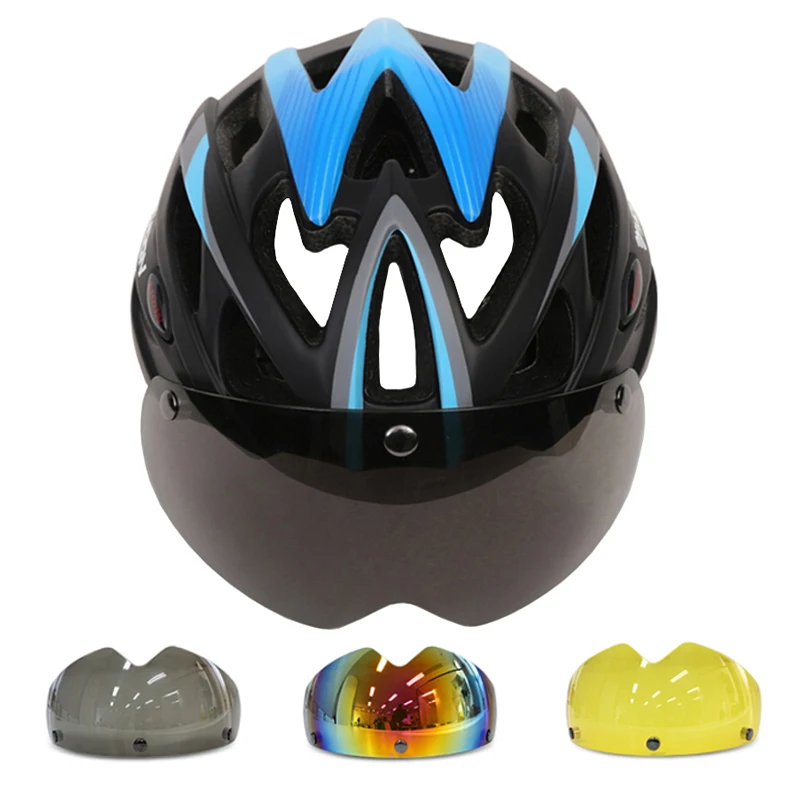

MOON Goggles Cycling Helmet CE Certification Bike Ultralight Bicycle Helmet With Magnetic G Bike Helmet Casco Ciclismo
