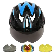 MOON Goggles Cycling Helmet CE Certification Bike Ultralight Bicycle Helmet With Magnetic G Bike Helmet Casco Ciclismo